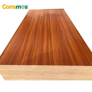 Madera contrachapada barata con revestimiento de papel de melamina de color sólido para muebles, armarios y decoración