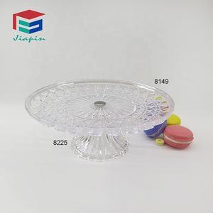 <span class=keywords><strong>Plateau</strong></span> à gâteau en plastique transparent de 11.8 pouces en cristal <span class=keywords><strong>Plateau</strong></span> d'affichage incassable pour PC <span class=keywords><strong>Plateau</strong></span> à fruits avec support pour la vente en gros - Product Image 3