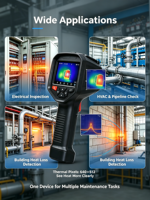 Caméra thermique industrielle portable à résolution 640x512, imagerie thermique infrarouge avec -20°C ° C~550 ° Gamme C ±2 ° Précision <40mk NETD
