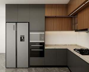 Gabinetes de Cocina Modernos y Sencillos Personalizados, Estilo Moderno, Estándar E1, Tablero de Partículas, Acabado en Melamina y Laca - Product Image 3