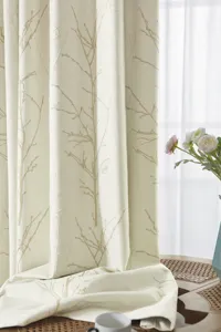 Luxury Blackout 126'' Inch 320cm Width High Durable Anti Uv Fabric Embroidery For Curtains