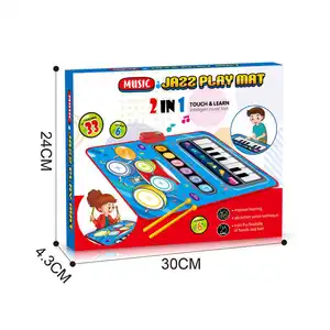 2in1 תינוק פסנתר ג 'ess משחק מחצלת ערכת מגע מוזיקלית הורים לילדים לילדים שמיכה מוסיקה אלקטרונית