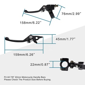 GOOFIT Tay Lái Ly Hợp Đòn Bẩy Phanh Đòn Bẩy Gấp Tay Điều Khiển 22 Mét 7/8 "Gói 2 Thay Thế Cho Dirt Pit Bike 110cc 125cc - Product Image 2