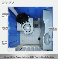 Toilettes portables écologiques et durables Toppla HDPE pour les écoles, les hôpitaux, les chantiers de construction et les cabines extérieures