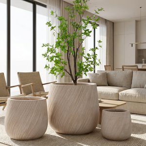Ventes en gros <span class=keywords><strong>de</strong></span> pots <span class=keywords><strong>de</strong></span> plantes d'extérieur en argile <span class=keywords><strong>de</strong></span> fibre <span class=keywords><strong>atlantique</strong></span>, écologiques, durables, <span class=keywords><strong>l</strong></span>égers, extra grands, sculptés à la main, simples et modernes - Product Image 6