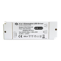CE 24V 40W 4 en 1 regulable 0-10V/1-10V/10V PWM/Potenciómetro LED Controlador regulable