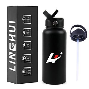 Linghui thép không gỉ cách nhiệt chân không <span class=keywords><strong>Flask</strong></span> chai tùy chỉnh in logo kinh doanh Hộp Quà Tặng bán buôn nước - Product Image 1