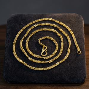 Cadena Bizantina Chapada en Oro de 14K, 18K, 24K al por Mayor, Collar de Cadena de Moda, Diseño de Cadena Moderno, Cadena de Latón - Product Image 2