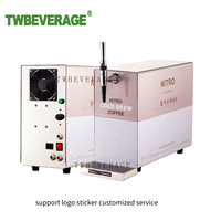 Distributeur de café froid Nitro intégré avec système de tirage d'azote, couleur argent, à robinet simple ou double, pour café