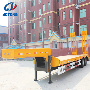 Semi-<span class=keywords><strong>remorque</strong></span> à plateau surbaissé durable à 3 essieux, capacité 60 tonnes, pour les chantiers de construction en Afrique et au Moyen-Orient - Product Image 4