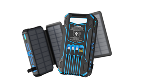 Cargador Solar Plegable Personalizado OEM de 20000mAh 22.5W con Carga Rápida PD, Cables Integrados, Banco de Energía Solar Portátil Inalámbrico - Product Image 2