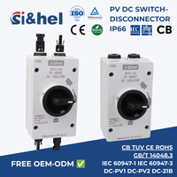 Boîtier d'isolation CC photovoltaïque 1500V 1200V 32A 16A 8A avec interrupteur-sectionneur étanche IP66 certifié MC4 TUV CB