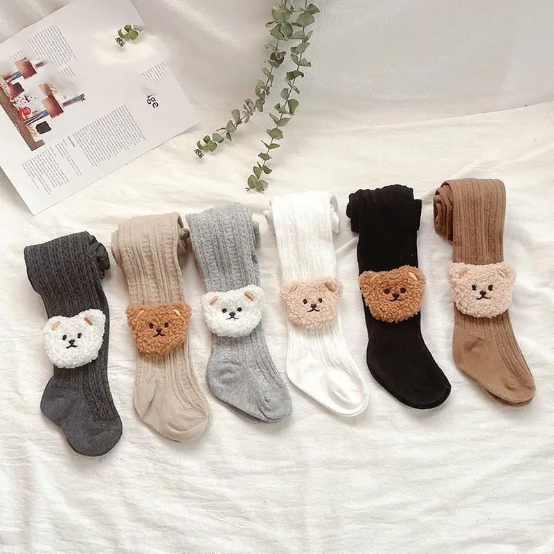 New Baby Tight Cute Bear Children Warm Thick Cotton Kids Girls Pantyhose Newborn Toddler Lovely Tights