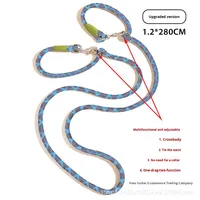 Mains Libres Chien Laisse Taille Bandoulière Corde Avec Slip Lead Multi-fonctionnel Épaule Chien Courir Nylon Pet Laisse Double-Tête Laisse