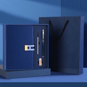 Simple Exhibition Giveaways Gift Set Notebook Ball Point Pen <b>USB</b> <b>Flash</b> / Stick <b>Drive</b> Portable Paper Bag - Product Image 3