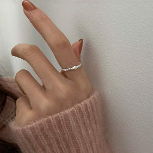 S925 Sterling Silver Minimalist Thin Band <b>Ring</b> For Women Geometric <b>Open</b> Design Everyday Wear - Product Image 4