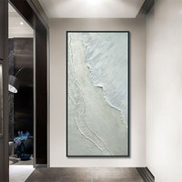 Art original sur toile, art mural texturé 3D moderne surdimensionné, paysage marin abstrait, peinture à l'huile faite à la main, luxe pour salon