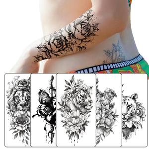Adesivi per Tatuaggi Temporanei Personalizzabili in Stile Europeo-Americano, Ecologici e Non Tossici, Design Floreale per Braccio, Impermeabili - Product Image 1