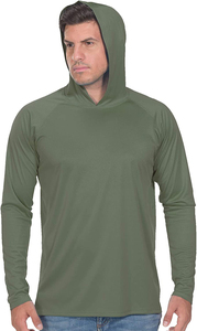 مصنع عالية الجودة قميص الصيد مخصص البوليستر تنفس طويلة الأكمام قميص الصيد مقنعين - Product Image 6