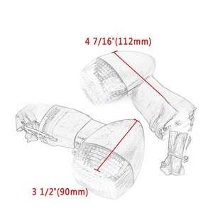 ไฟเลี้ยวหน้ารถจักรยานยนต์สีเหลืองอำพันสำหรับคาวาซากิ ZX-6R ZX-7R ZX-9R ZX-12R นินจา ZX6R ZX7R ZX9R <span class=keywords><strong>ZX12R</strong></span> - Product Image 3