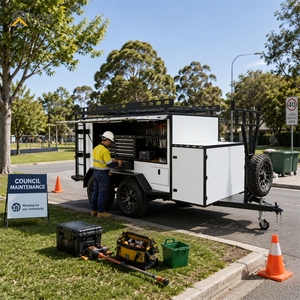 Remorque d'atelier mobile sur mesure, remorque à outils robuste pour entrepreneur en construction, service <span class=keywords><strong>municipal</strong></span> et utilitaire - Product Image 1