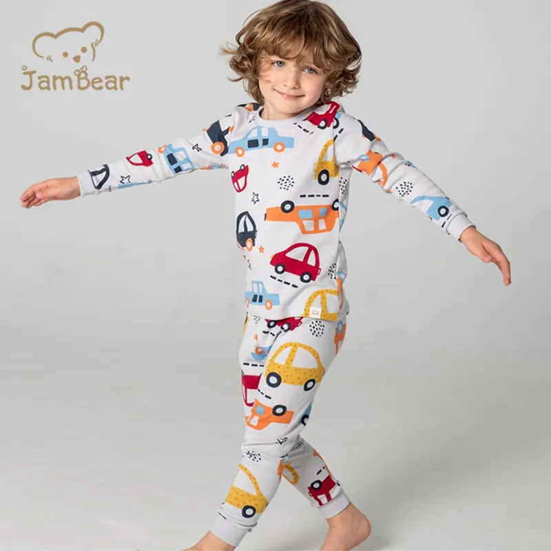 JamBear Organic cotton pyjamas Organic baby loungewear toddler fleece pajamas toddler jammies Pajama for boys kids pyjama