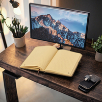 Cahier à couverture rigide en tissu café A5 écologique Fournitures de bureau pour les entreprises et les écoles Logo personnalisé pour les cadeaux promotionnels