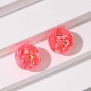 Wholesale 16mm Round Acrylic Colored Sequin Straight-hole Beads <b>DIY</b> Mobile Phone Chain Pendant Pen <b>Accessories</b> - Product Image 3