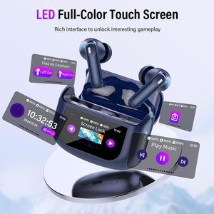 HE-076D TWS Earbuds 76D Pro <span class=keywords><strong>Bluetooth</strong></span> Không Dây Trò Chơi Tai Nghe Thông Minh Màn Hình Cảm Ứng Tai Nghe Không Dây Tiếng Ồn Hủy Bỏ Tai Nghe - Product Image 4