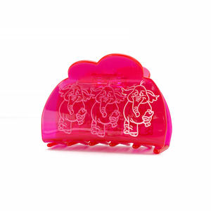 Pinces à cheveux en acétate à rayures rouges de style européen et américain, accessoires de cheveux uniques et simples pour femmes, vente en gros. - Product Image 5