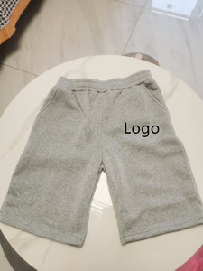Pantalones cortos para hombre <span class=keywords><strong>de</strong></span> peso pesado para otoño e <span class=keywords><strong>invierno</strong></span>, logotipo bordado personalizado, cordones <span class=keywords><strong>de</strong></span> algodón/poliéster, forro polar/Terry, pantalones cortos para correr - Product Image 4