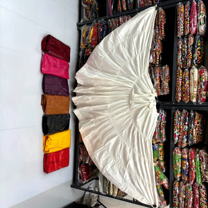 Ethnic Cotton <b>Lehenga</b> Floor Length Loose Fit <b>Women</b> Bottomwear India Pakistan Wedding Party Wear - Product Image 1