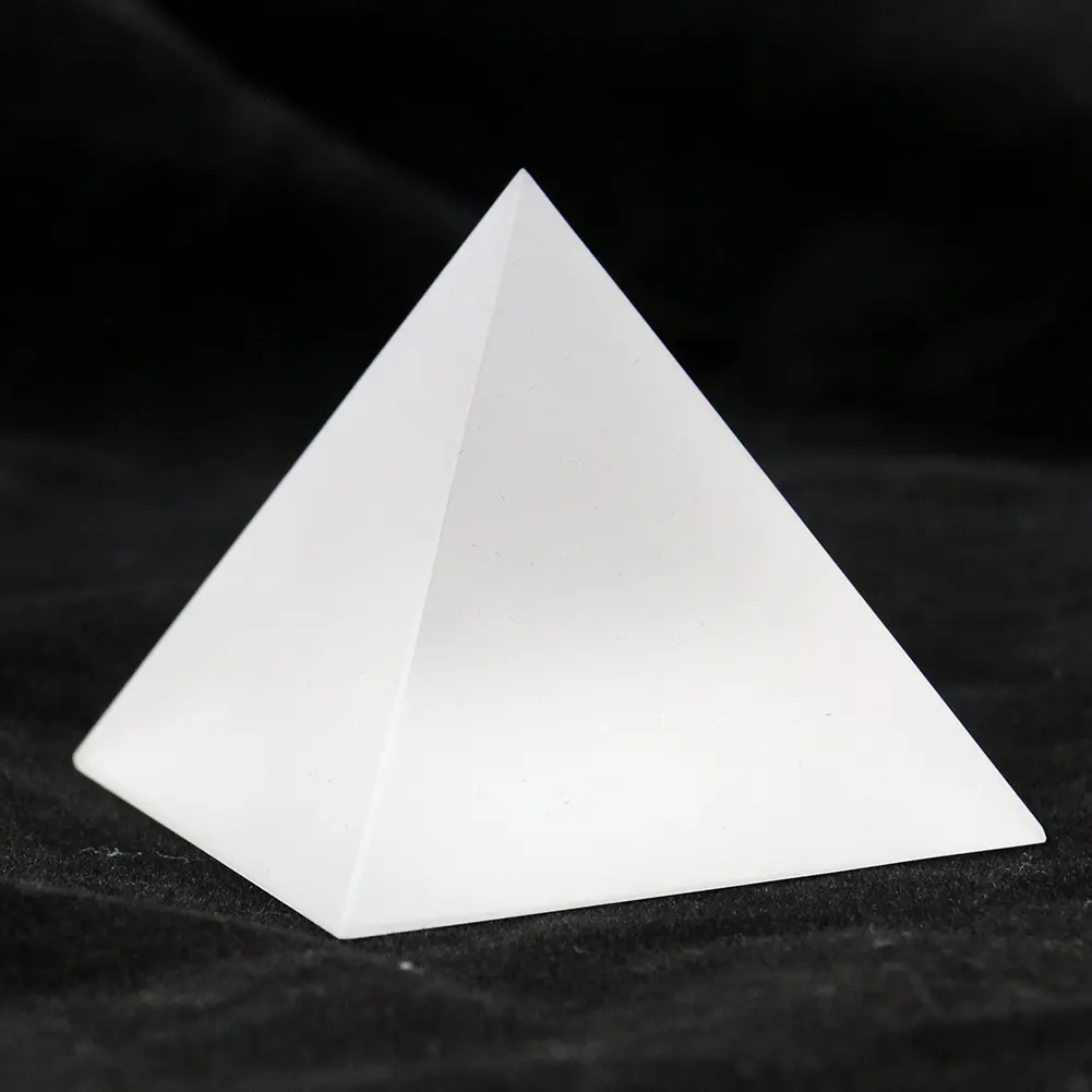 Матовый стеклянный кристалл в виде пирамиды, украшение для дома