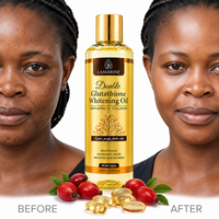 Huile Essentielle Pure de L-Glutathion et Vitamine C Pressée à Froid pour le Blanchiment de la Peau, Hydratante, Soin Visage et Corps, Graines Sucrées, Marque Privée