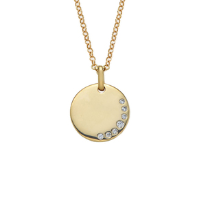Gemnel-Colgante S925 personalizado con moneda de circonita, colgante grabado, collar - Product Image 3