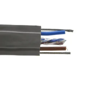 Cable de alimentación de elevación, cable plano de cámara CCTV con Cat6 cat5e