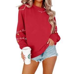 Christmas Sweatshirt <b>Women</b> Christmas Light Sweatshirts Merry and Bright <b>Xmas</b> Long Sleeve Shirts Crewneck Pullover <b>Tops</b> - Product Image 5