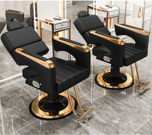 Chaise de salon de coiffure pour permanente, chaise de barbier réglable, pivotante, relevable, demi-chaise, pour usage domestique transfrontalier - Product Image 4