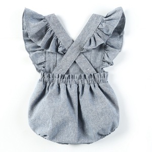 Ropa de Bebé de Alta Calidad, Mono sin Mangas, Mono de Lino con Volantes - Product Image 5