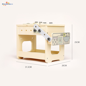 MarsMarie <span class=keywords><strong>Bois</strong></span> Montessori Outil Établi CPC Certifié Vis Écrou Assemblage Conseil Motricité Fine Modèle <span class=keywords><strong>Jouet</strong></span> Faire semblant Jouer - Product Image 5