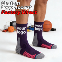 Chaussettes de basketball pour hommes et jeunes, Elite Pro, compression, anti-humidité, absorption des chocs, logo personnalisé, échantillon gratuit