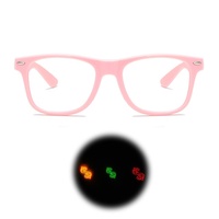 Lunettes de soleil unisexe UV400 à effet cœur de diffusion d'ondes de diffraction, style clou de riz et feux d'artifice, best-seller transfrontalier TikTok, pour scène et soirées, en stock