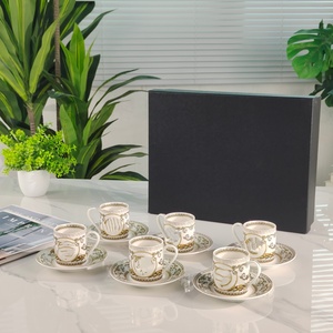 Luxury Elegant Bone China <b>Tea</b> Saucer <b>Set</b> with Floral Pattern Eco-Friendly Home Decor Coffee <b>Cups</b>-Home Gifts - Product Image 4