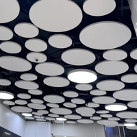 Plafond acoustique suspendu en fibre de verre anti-moisissure, nuages/baffles acoustiques