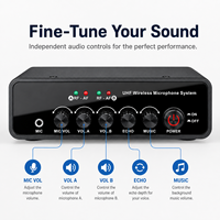 Système de microphone sans fil numérique UHF dynamique professionnel X6-1, conception portable pour performances et karaoké