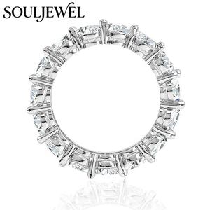 Bague Souljewel Hip Hop Iced Out en laiton plaqué or avec zircone cubique taille ovale, style éternité, pour hommes et femmes, cadeau streetwear pour rappeurs - Product Image 6