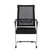 Chaise de conférence en gros, forme arquée, dossier en maille respirante, chaise de travail et de formation, chaise de bureau confortable pour longues sessions assises
