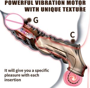 <span class=keywords><strong>Penis</strong></span> Ärmel Extensions Kondom Männliche Vergrößerung Verzögerung Vibratoren Clits Massage gerät Cockring Vibrierende <span class=keywords><strong>Penis</strong></span> abdeckung Sexspielzeug Für Männer - Product Image 2