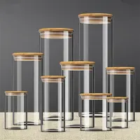 Индивидуальные контейнеры из стекла с крышками из бамбука