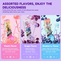 Permen keras rasa buah berbagai bentuk, bebas gula, mainan lolipop musik unik, mainan permen musik manis, lolipop musik